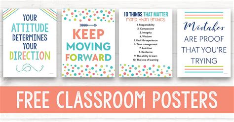 classroom posters learn  color