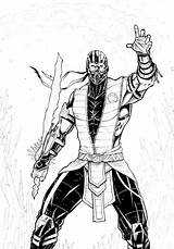 Mortal Kombat Colorear Mk Wonder sketch template