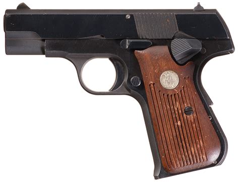 colt experimental  hammerless semi automatic pistol rock island auction