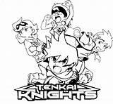 Tenkai Knights Coloring Coloriage sketch template