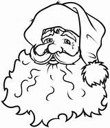Santa Claus Coloring Outline Pages Printable Clipart Christmas Drawing Face Colouring Print Cartoon Filminspector Cliparts Kids Templates Sheets Attribution Forget sketch template