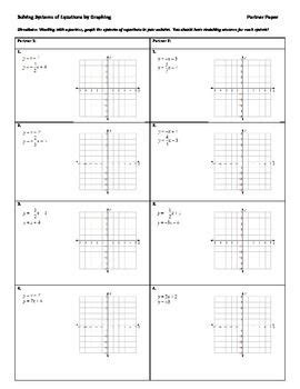 solving systems  linear equations  graphing worksheet answer key