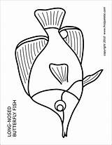 Fish Printable Reef Coral Coloring Pages Fishes Template Long Templates Ocean Firstpalette Butterfly Nosed Color Sheets Kids Colored Patterns Choose sketch template