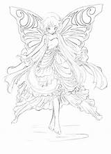 Fairy Coloring Pages Dark Fairies Hard Color Detailed Getcolorings Printable Getdrawings sketch template