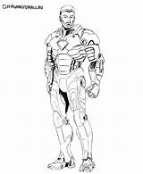 Superhero Body sketch template