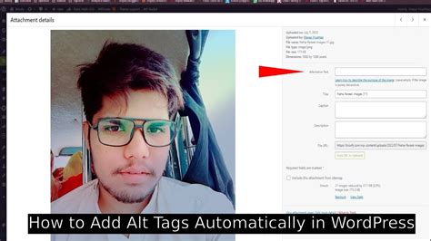 add autmatically alt tags  wordpress images bioofy youtube