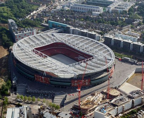 aerial views  london football stadiums daily star