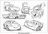 Cars Coloring Kids Color Pages Drawing Print Simple Hand Animated Disney sketch template