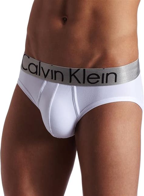 Calvin Klein Mens Underwear Steel Micro Briefs Briefs White S