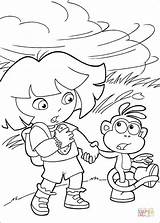 Windy Coloring Dora Pages Wind Explorer Printable Children Color Away Drawing sketch template