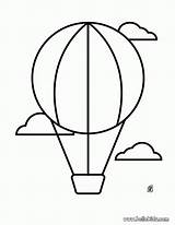 Balloon Printable Coloring Template Air Hot Pages Clipart Popular sketch template