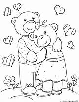Coloring Hugging Cute Pages Bears Lena London Printable People Template sketch template