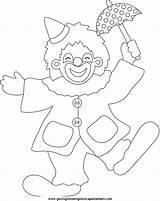 Clown Pagliaccio Disegno Colorare Carnevale Colorato Circo Zirkus Pagliacci Tutto Malvorlage sketch template