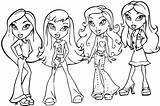 Bratz Coloring Pages Mannequin Cartoons Getcolorings sketch template