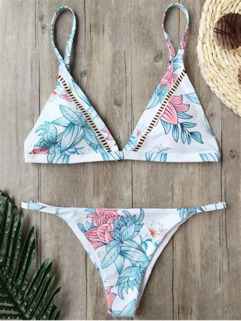 padded cami floral thong bathing suit white m swimwear 2017 bikini