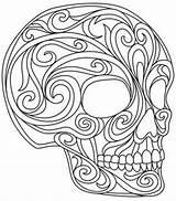 Leather Patterns Tooling Skull Coloring Pages Stencil Paper Embroidery Printable Pattern Designs Colouring Urbanthreads Drawing Burning Wood Books Choose Board sketch template