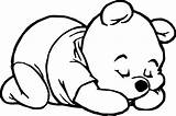 Coloring Pages Pooh Baby Sleep Bear Wecoloringpage Winnie Disney Colouring Animal Christmas sketch template
