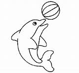 Dolphin Ball Coloring Playing Pages Printable Coloring4free Coloringcrew Colorear Color Animals Book sketch template
