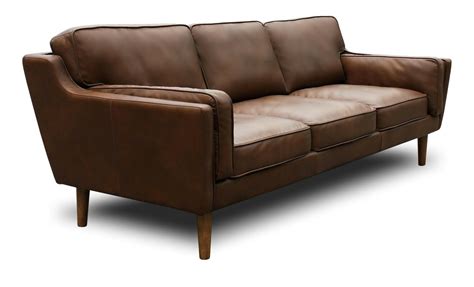 kaufman mid century modern leather sofa reviews joss main