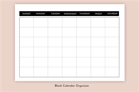 blank calendars  printable  templates images   finder
