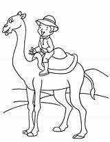 Camel Boy Coloring Pages Kids sketch template