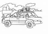 Coloring Car Vacation Pages Printable sketch template