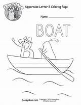 Coloring Letter Pages Alphabet Uppercase Cute Printables Moo Doozy Boat sketch template