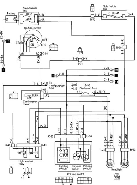 mitsubishi tractor ignition switch wiring diagram
