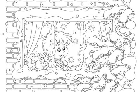 snow coloring pages  printable winter snow themed coloring pages
