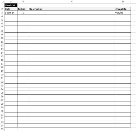 excel checklist templates checklist template checklist templates