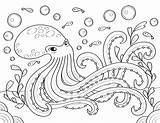 Octopus Coloring Pages Printable Color Print Museprintables Ocean Creatures Choose Board sketch template