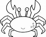 Crab Coloringbay sketch template