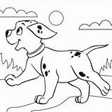 Coloring Pages Dog Jumping Puppies Dogs Natural Happy Scene Beautiful Cute sketch template