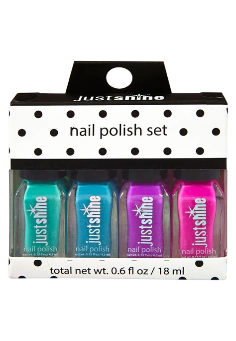 just shine 4 piece nail polish set nail polish sets