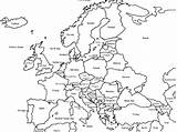 Europe Map Color sketch template