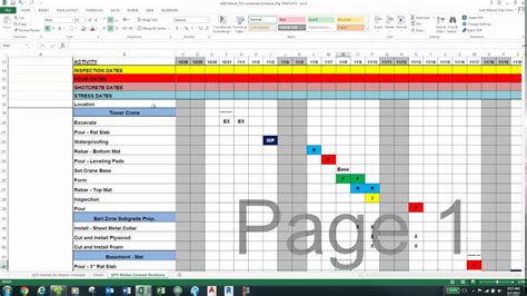 schedule template calendar  planning