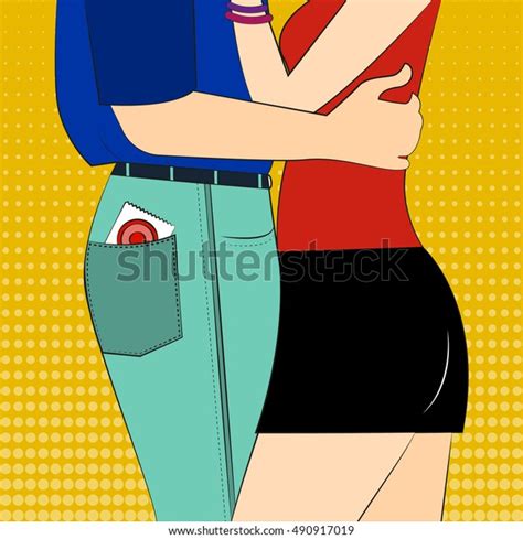 safe sex vector illustration man woman stock vector royalty free