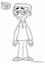 Carl Coloring Phineas Ferb sketch template