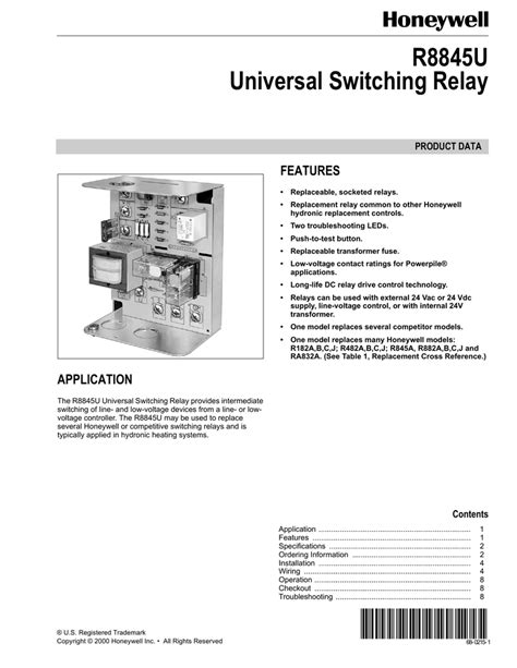 ru universal switching relay features product data manualzz