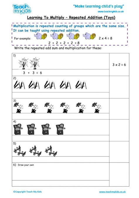 repeated addition worksheet