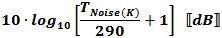 cascaded noise figure noise temperature calculation equation formula rf cafe