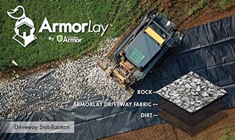 armorlay commercial grade driveway fabric    stabilization underlayment road fabric