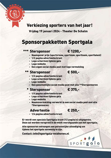 sponsorpakketten sportgala veldhoven