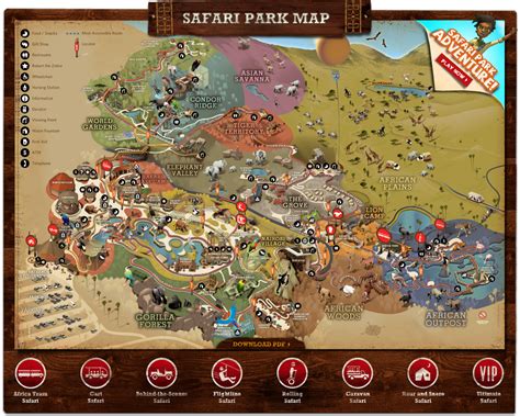san diego zoo safari park map