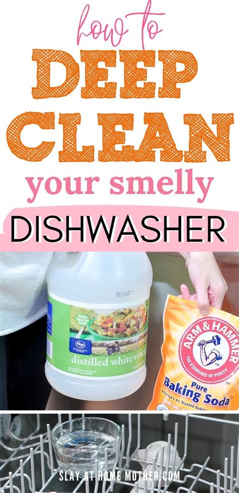 clean  smelly dishwasher baking soda cleaning cleaning