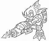 Grunt Gill Skylanders Astroblast sketch template