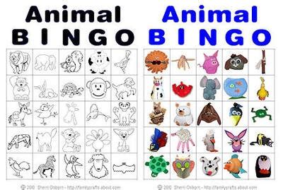 printable animal bingo preschool fun pinterest