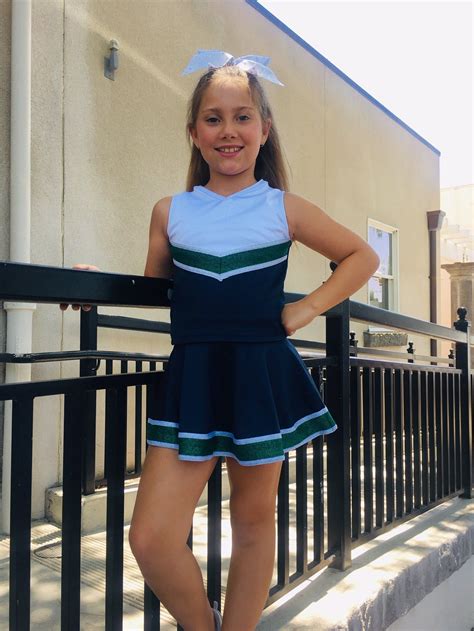 girls cheer uniform navy white silver dark green etsy in 2020 cute