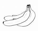 Banana Clipart Clip Coloring Line Bunch Publicdomains Cartoon Domain Public Transparent Webstockreview Balck sketch template
