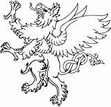 Griffin Heraldic Lion Heraldicart sketch template